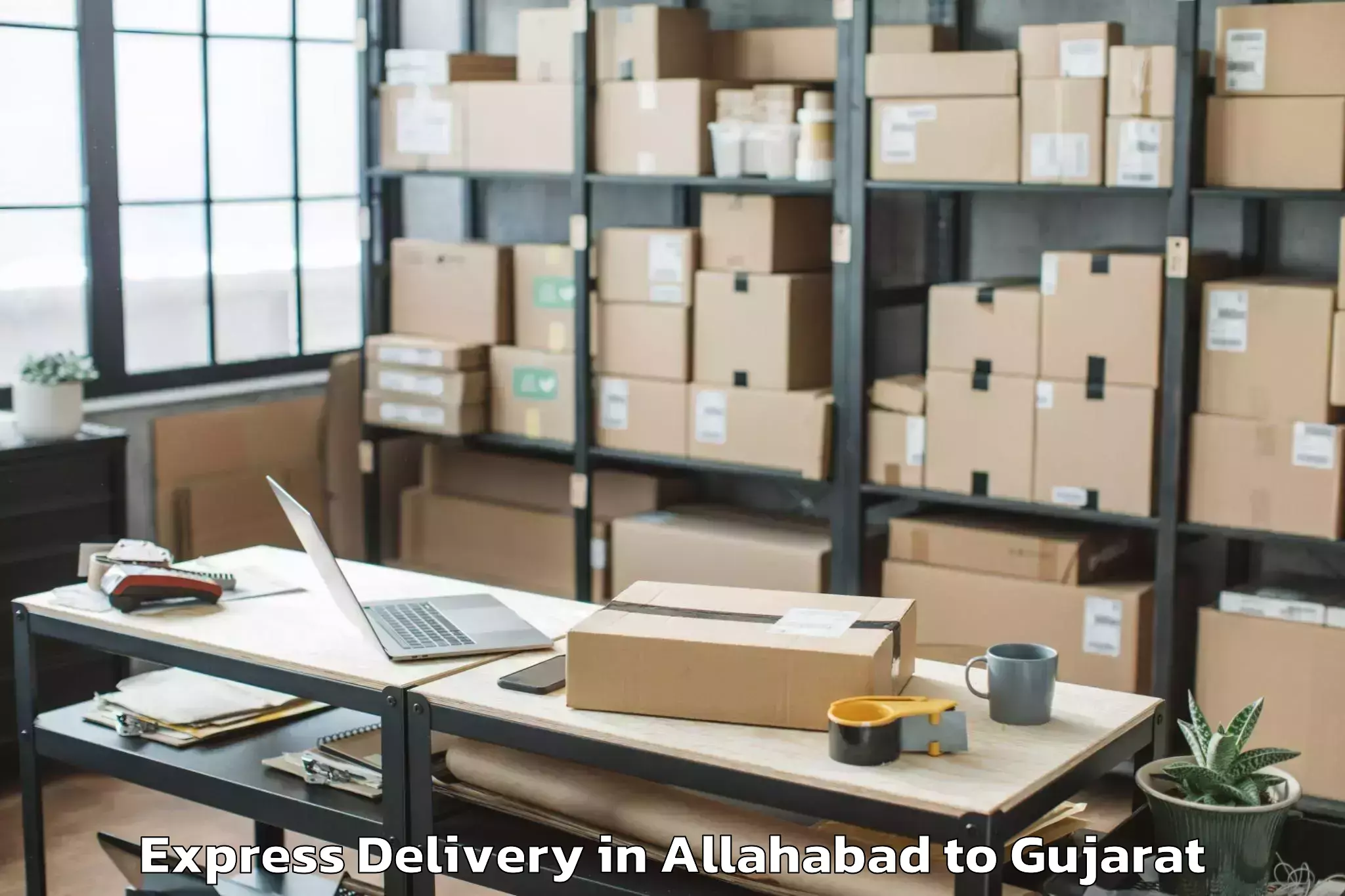 Professional Allahabad to Dhari Express Delivery